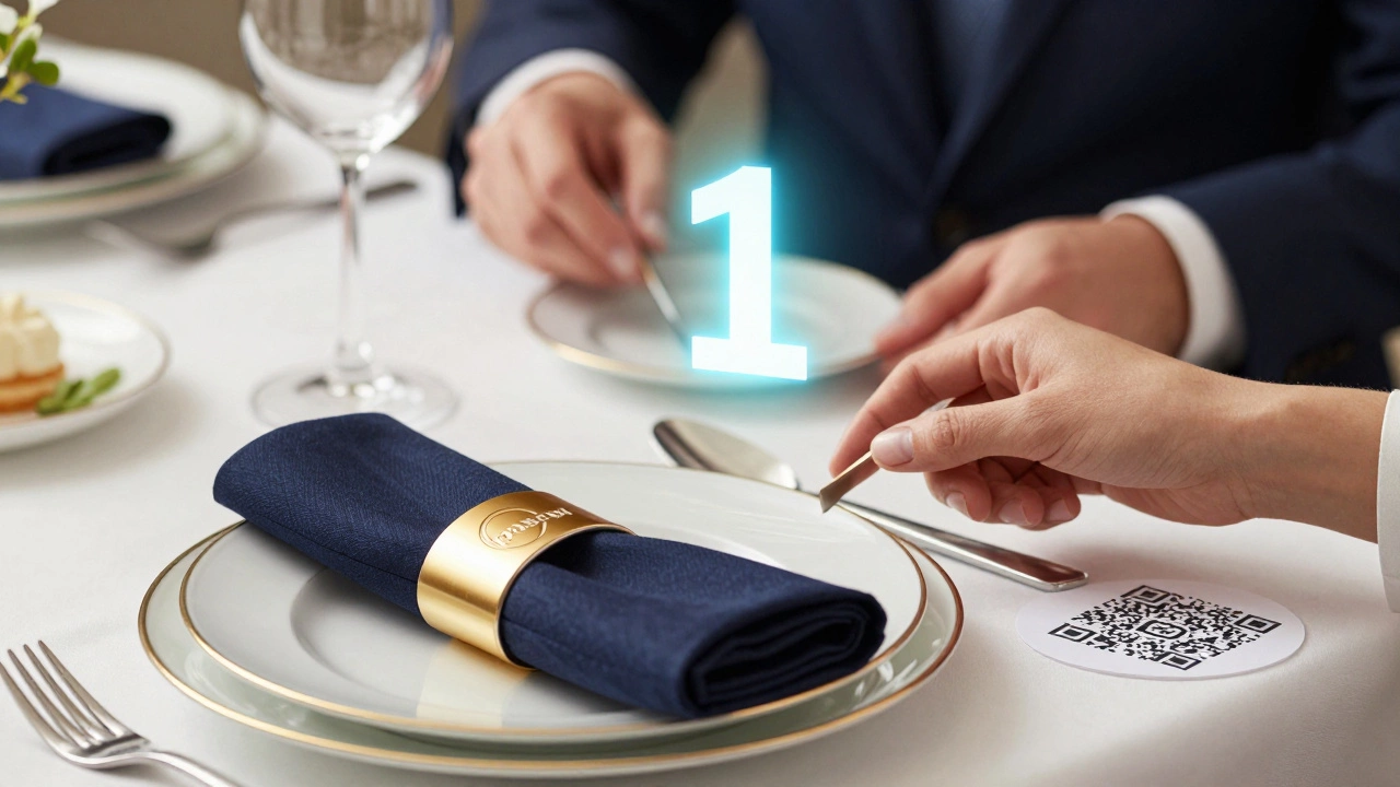 Luxurious gala table setting with subtle visual metaphors for sponsorship and auctions.