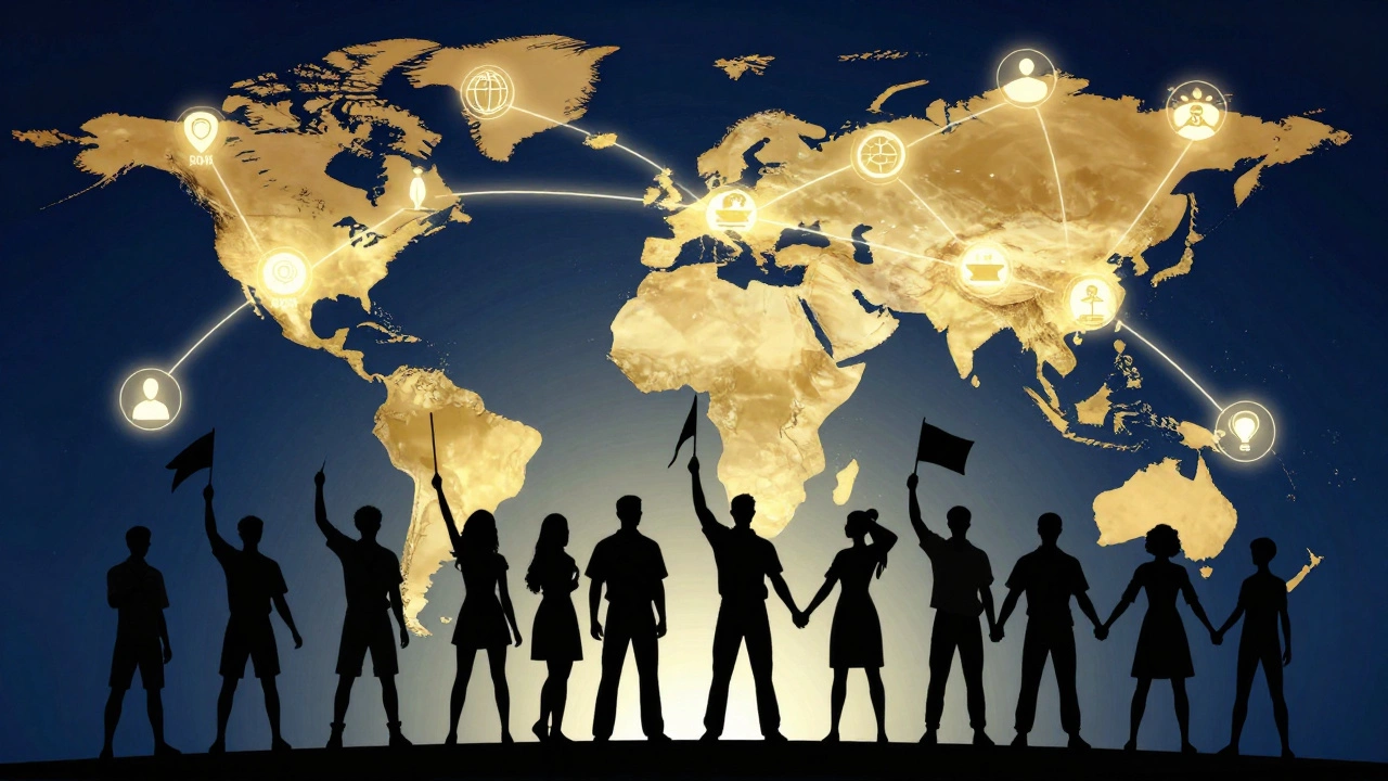 Symbolic representation of global youth organization networks