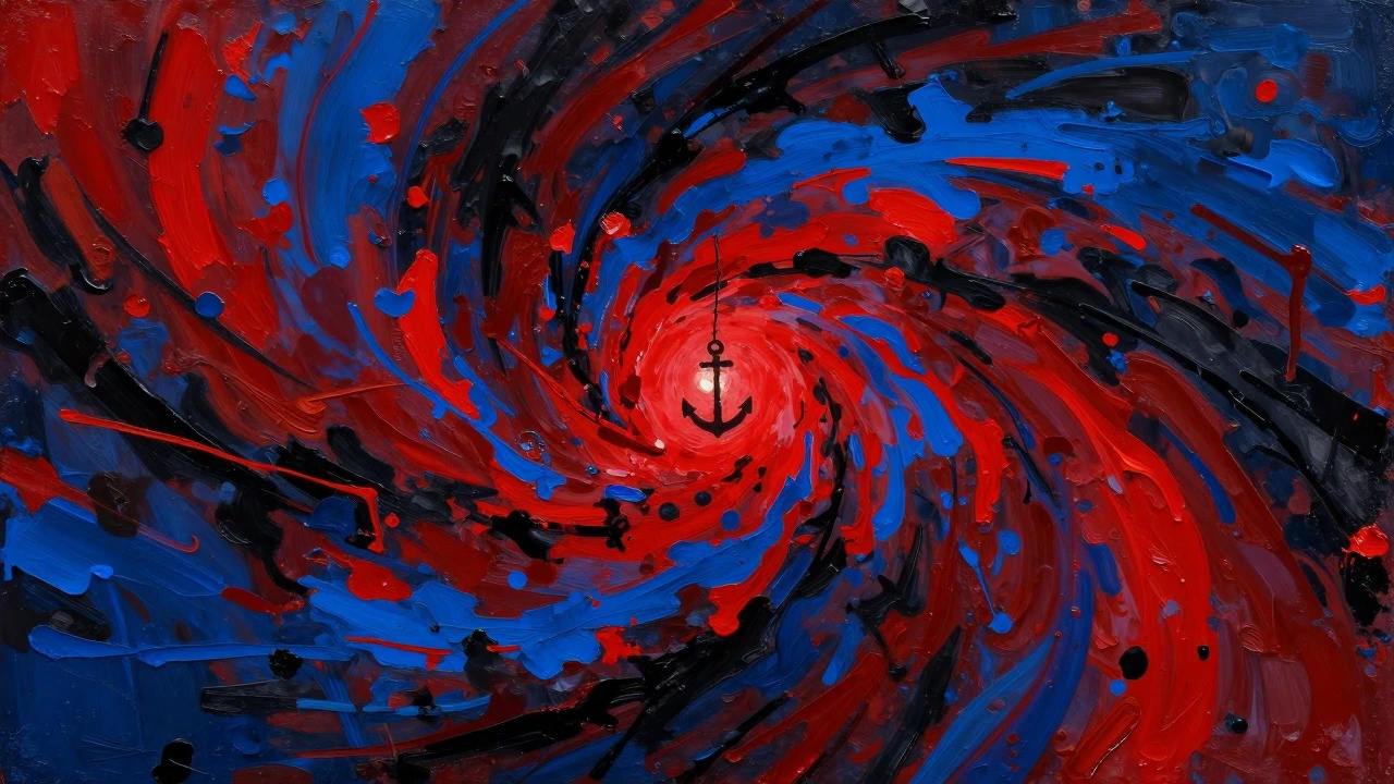 Abstract swirling colors representing emotional instability