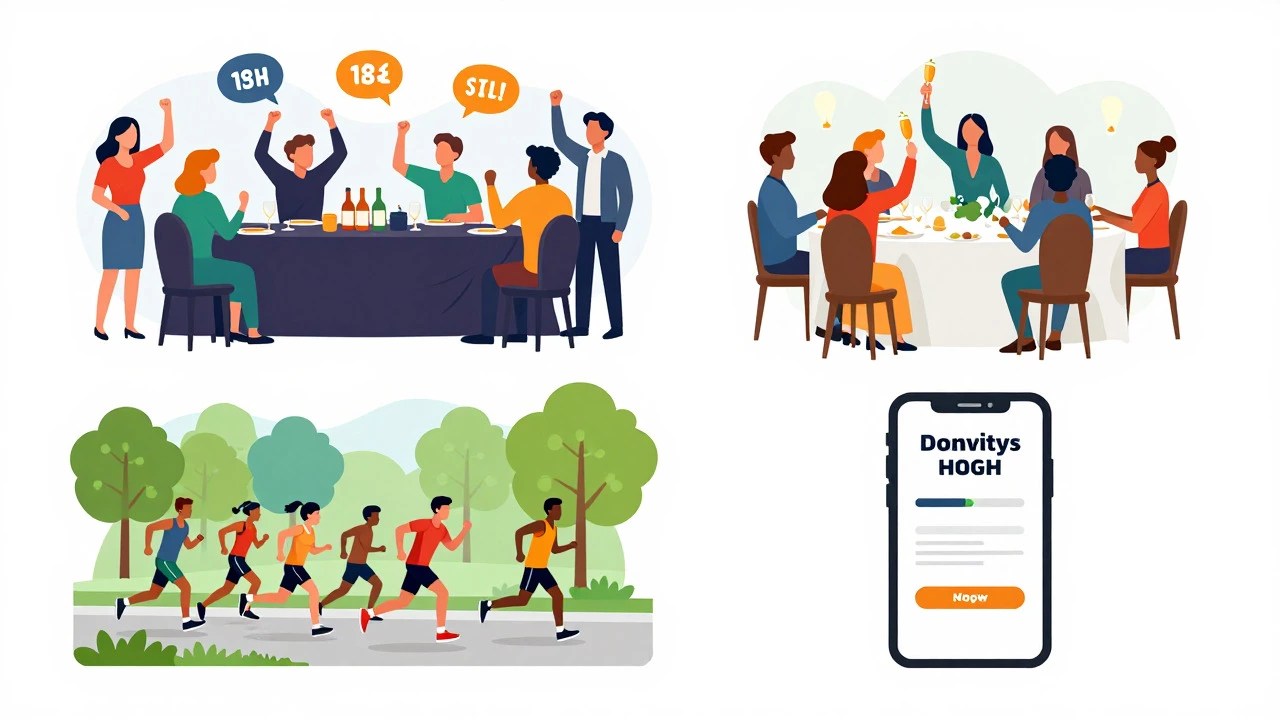 Visual comparison of different charity fundraising event types