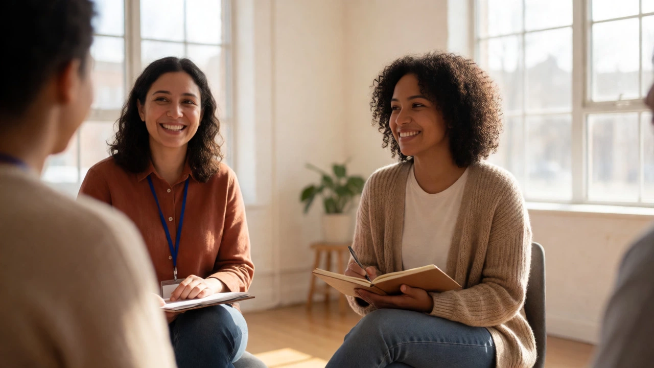 Friendly interview chat between a volunteer applicant and coordinator