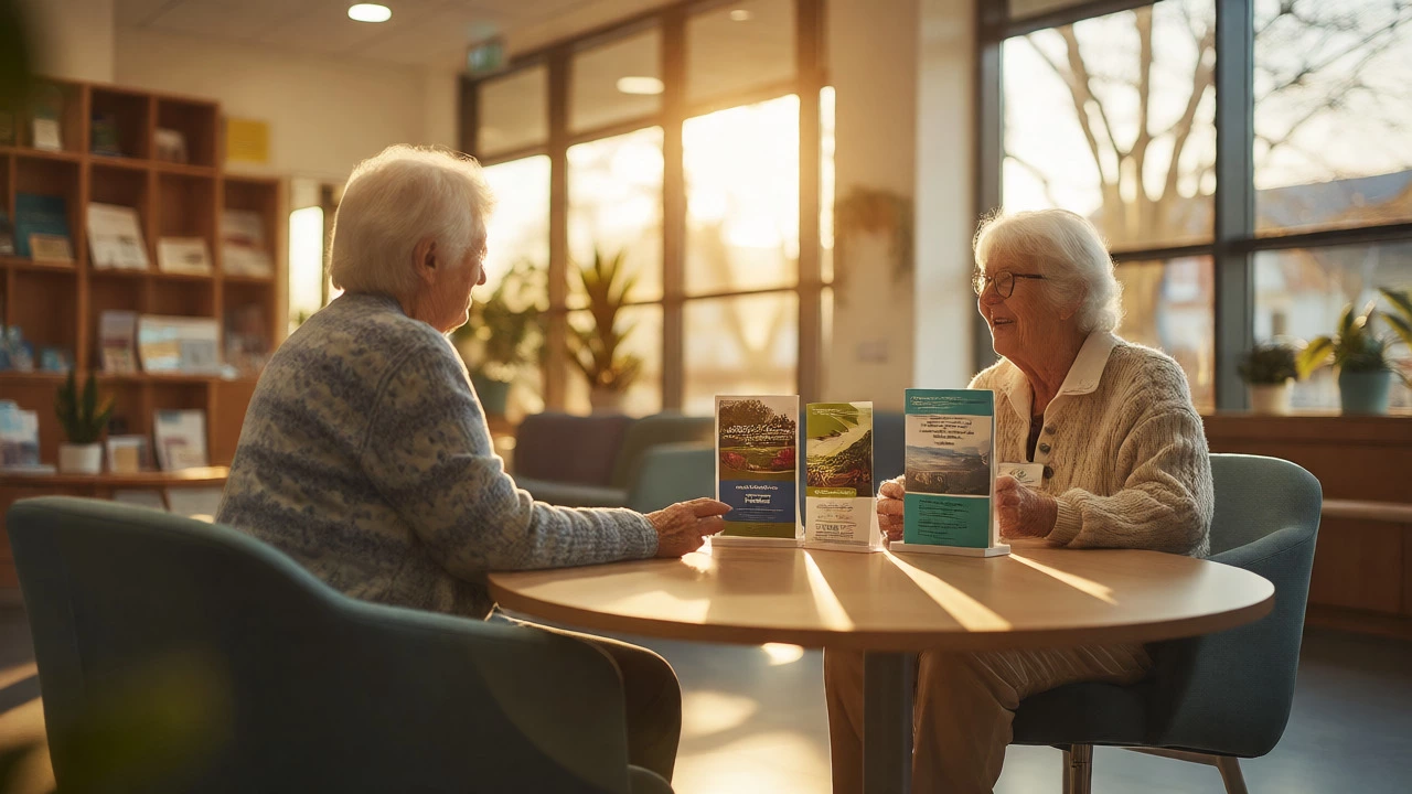 Link worker discussing community activities with a client